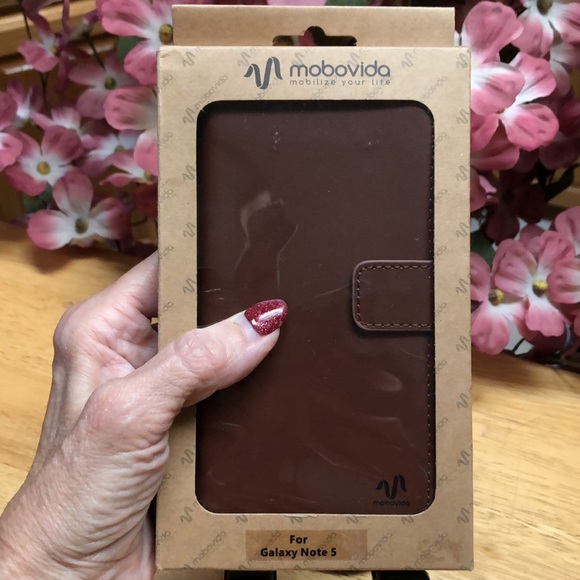 “Mobovida” Leather Galaxy Note 5 Card Case 📱 - Picture 6 of 9